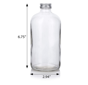 clear 16oz soap bottle size