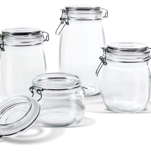 1000ml 2000ml clip top glass jar food jar swing top