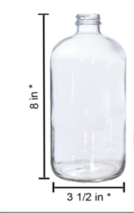 clear 32oz soap bottle size