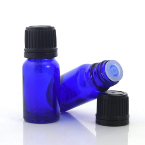 Blue 50ml essential oil glass bottle with european dropper