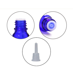 Blue 50ml essential oil glass bottle with european dropper