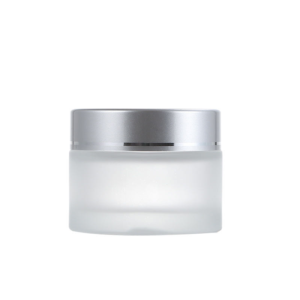 Frosted 30g 60g 120g cosmetic face cream glass jar with black cap