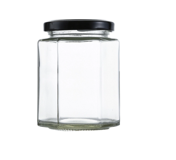 cheap hexagon glass honey jar for sale