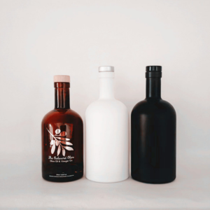 Matt black white 375ml 500ml olive oil bottle