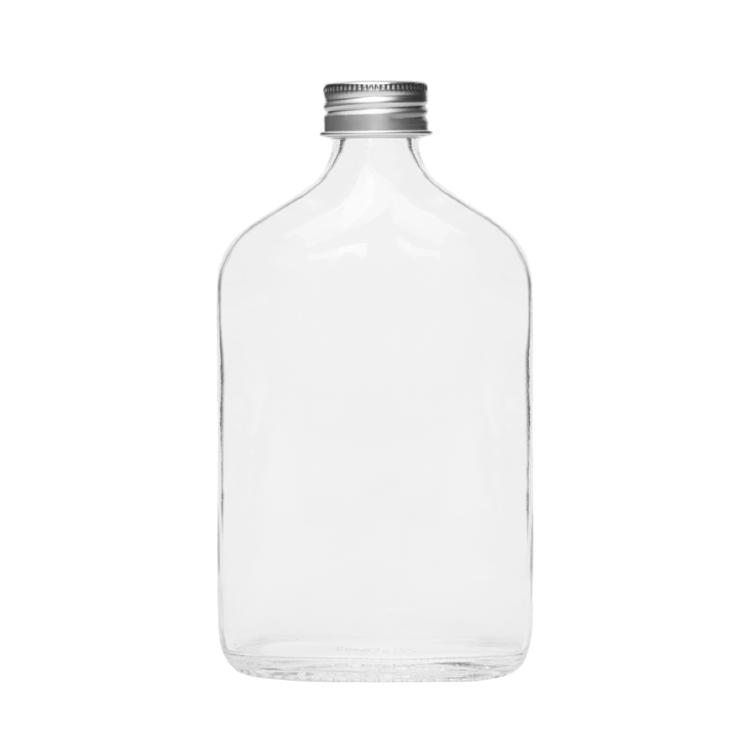 Wholesale clear 200ml glass juice bottle with lid bulk