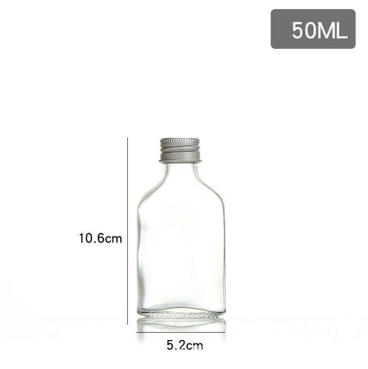 8.5 oz (250 ml) Flask Clear Glass Bottle with Swing Top