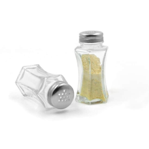 Hexagonal 50ml condiment glass spice shaker jars