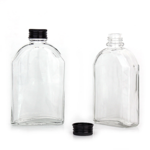 Flat black 8oz 16oz lotion glass soap foam pump bottle