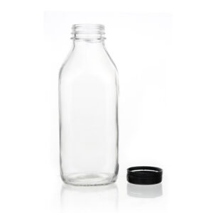 Buy Wholesale China Glass Beverage Jars With Pp Lid Glass Milk