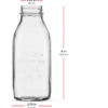 Custom embossed glass milk bottle factory - Image 2