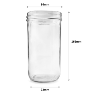 Wide mouth 20oz bubble milk tea glass jar with straw