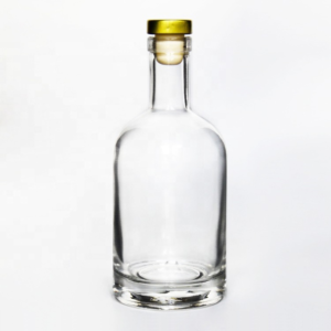 3.4 oz Clear Glass Round Dorica Oil Bottles (Cap Not Included) - Wholesale, 24/Case, Clear Type III 24-400