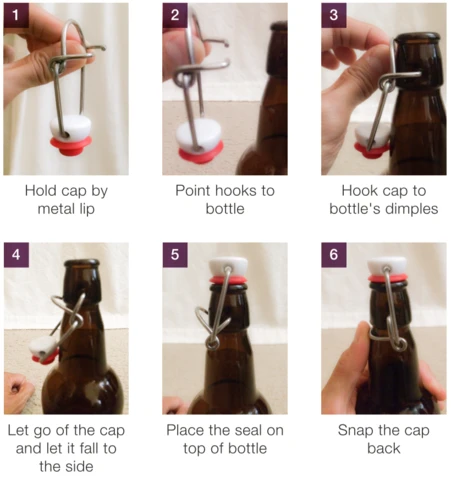assemble swing top bottles