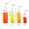 Clear round 250ml 500ml 750ml 1000ml swing top glass bottle - Image 3