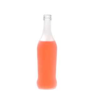 Frosted 275ml cocktail juice glass bottle with crown cap