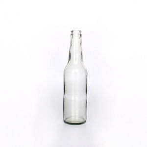 Clear 330ml fizzy juice tea glass bottle crown cap