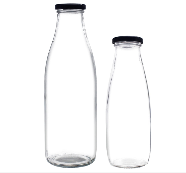 round glass milk bottles for sale