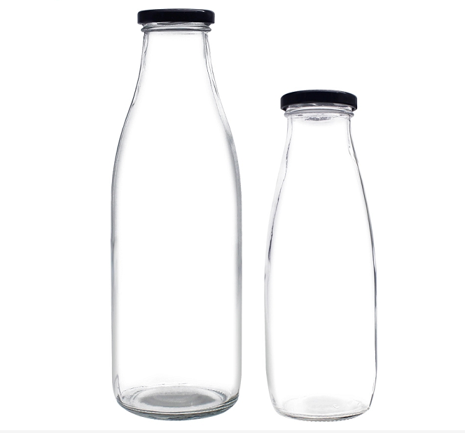 Frescor round glass milk bottle 250ml 500ml 1liter