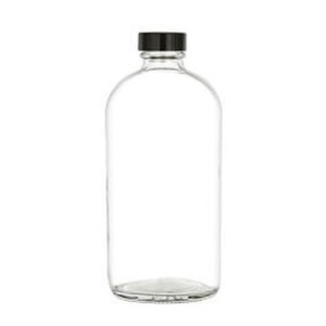 Clear boston round 16oz 500ml glass water bottles