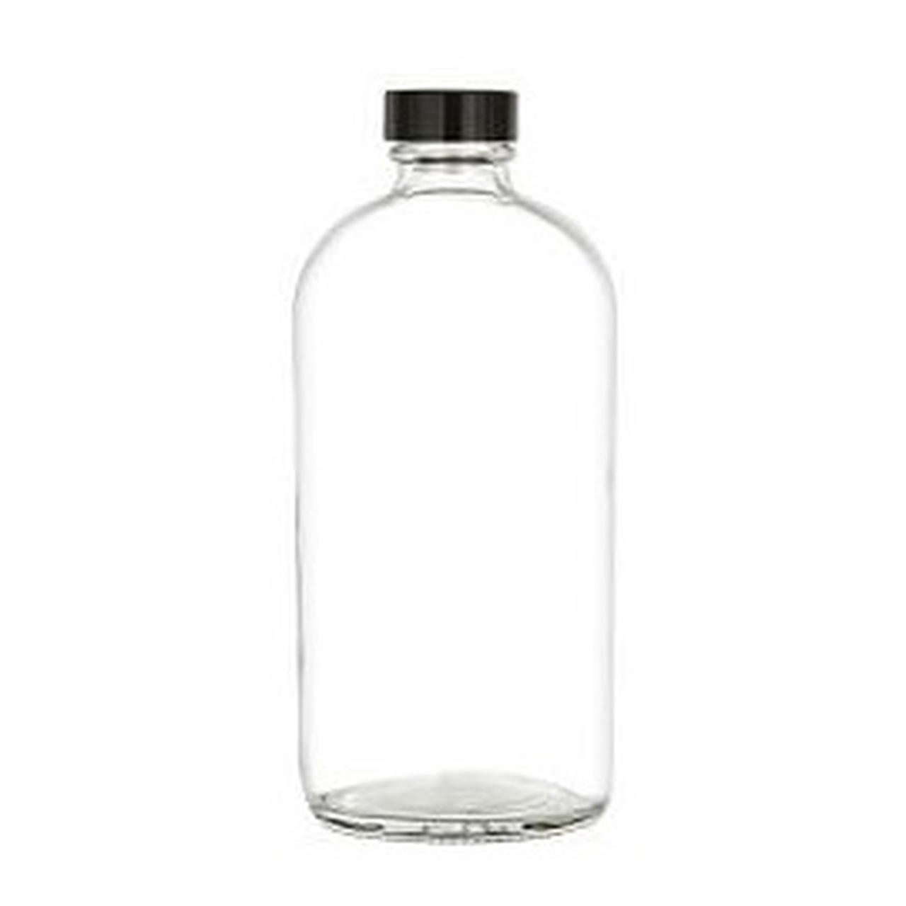 8 oz Clear Boston Round Glass Bottle