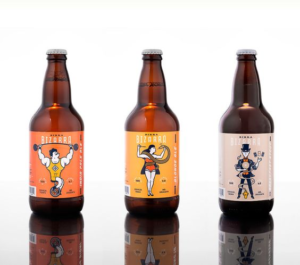 amber beer bottles with crown cap