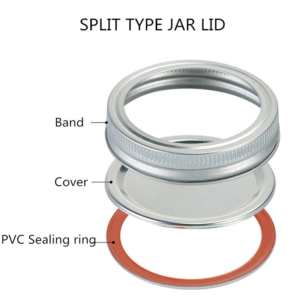 Two-pieces lids 70mm 86mm canning jar lids and bands