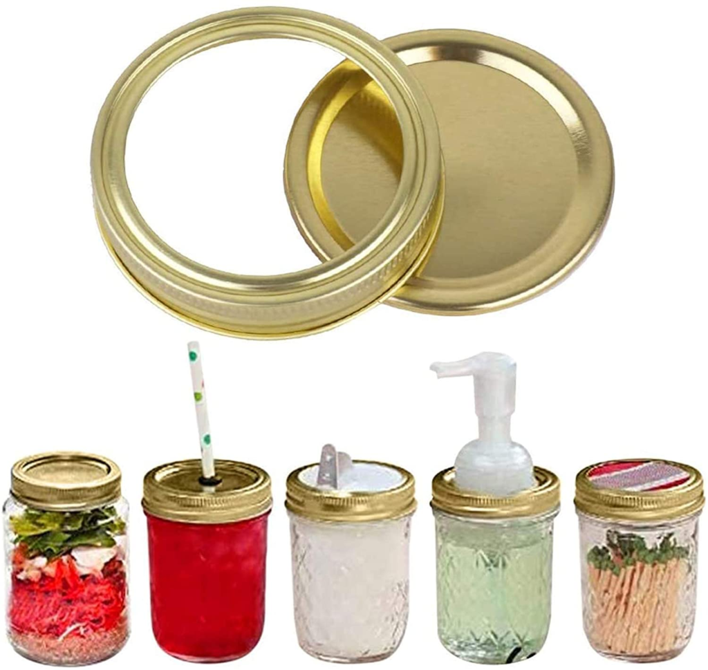 24Pcs 70mm Split-Type Canning Lids And Bands - For Regular Mouth Mason Jars - Silver