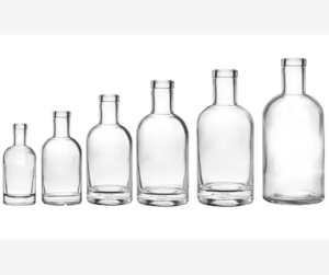 nordic round liquor bottle in different sizes
