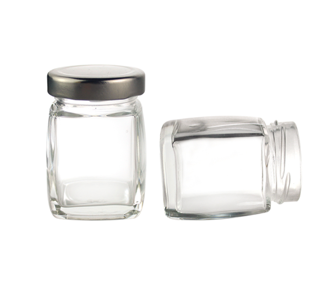 180ml Square Glass Jars With Lids