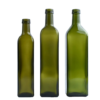 green olive oil bottles