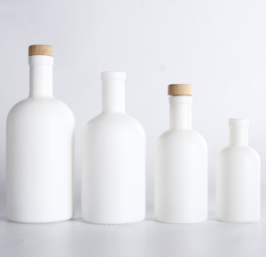 custom white glass bottle for vodka liquor