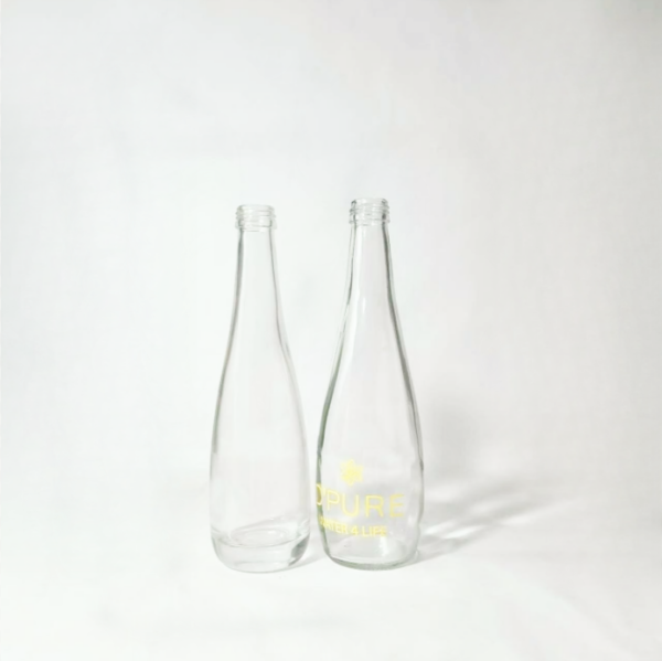 branded spring water glass bottle