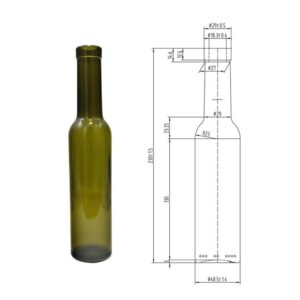Green oil vinegar bottle bartop 200ml 375ml manufacturer