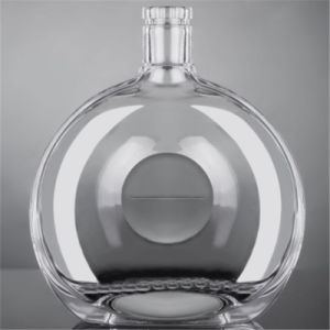 custom glass bottle with round shape