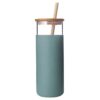 manufacturing glass water bottle with bamboo lid