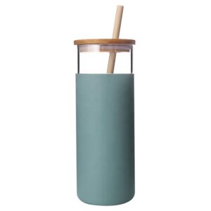 Wholesale glass water bottle with bamboo lid