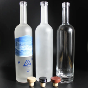 Arizona 750ml frosted glass liquor bottles wholesale