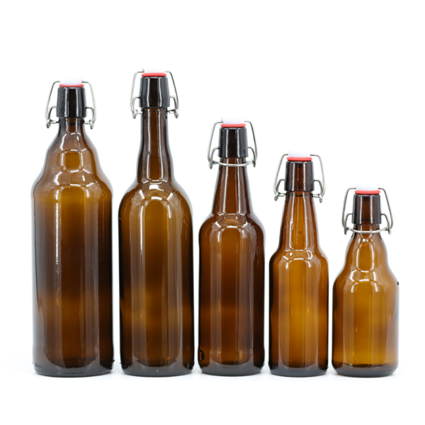 amber swing top bottles