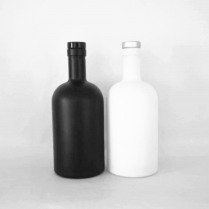 Matt black white 375ml 500ml olive oil bottle