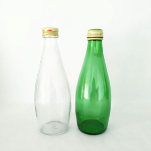 Custom glass water bottles 330ml sparkling water bottle