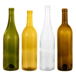 green wine bottles