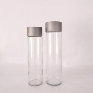 Tall Slim 800ml Clear Voss Glass Drinking Water Bottle for