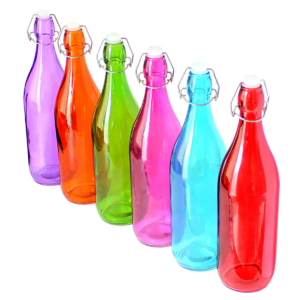 custom colored swing top bottles