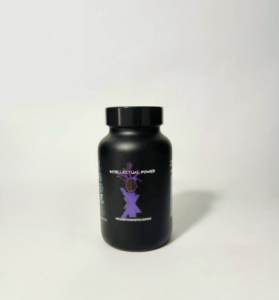 black supplement bottle