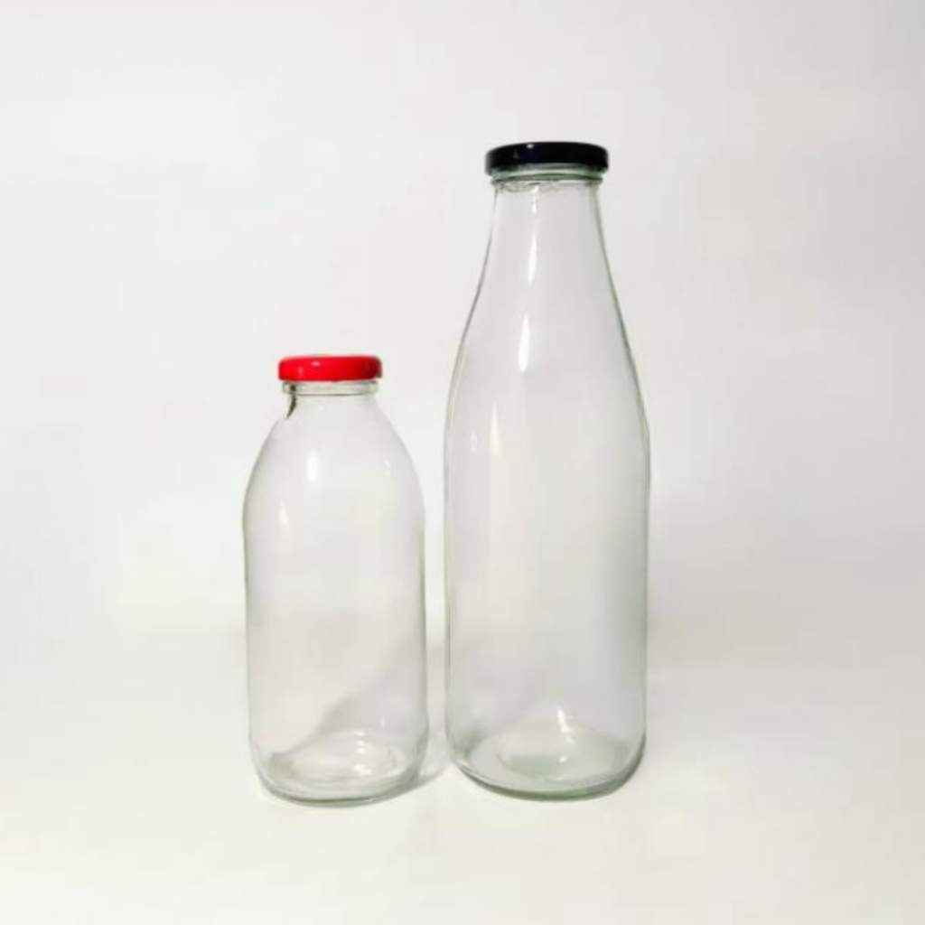 Personalized Glass Milk Jar with Cork Top